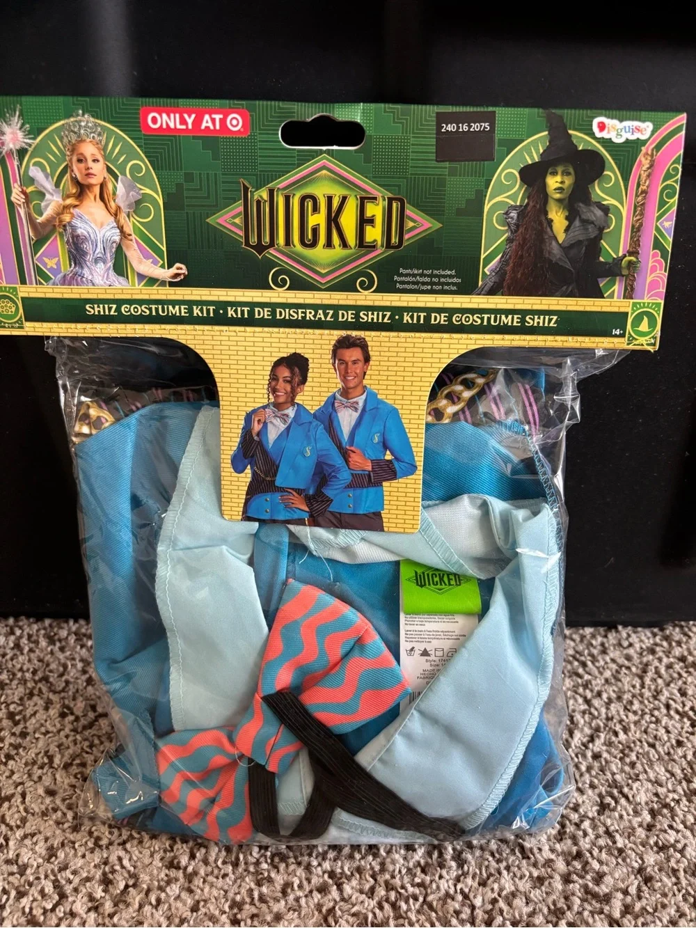 Wicked Shiz Halloween Costume Kit Jacket Top & Bow Tie 2 pc Adult Teen 14+ - Picture 2 of 4